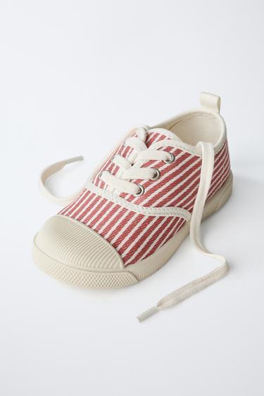 STRIPED COTTON PLIMSOLLS - Red by Zara - Image 2