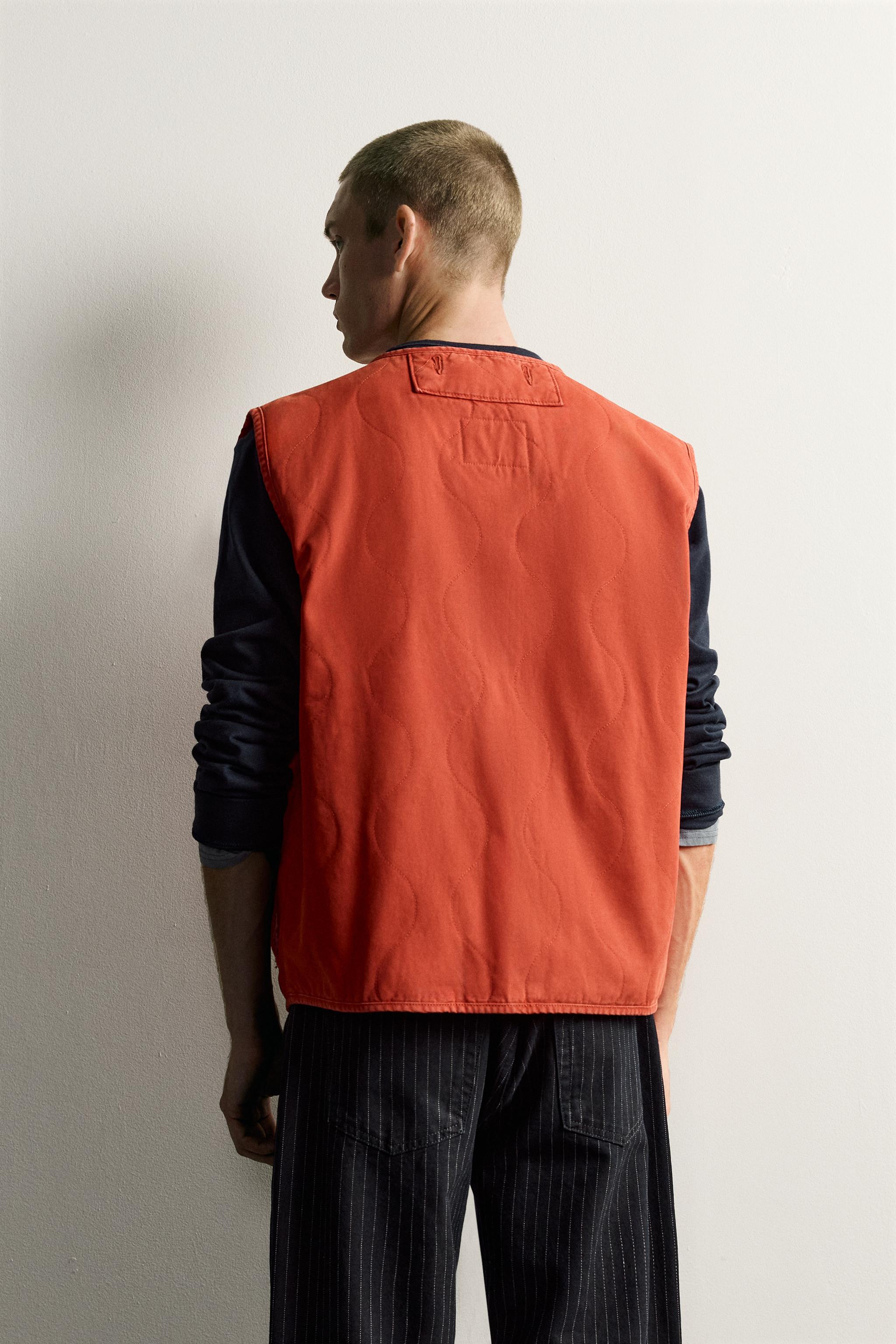 GILET LAVÉ À SURPIQÛRES