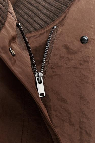 ZW COLLECTION RIBBED JACKET - Chocolate by Zara - Image 10