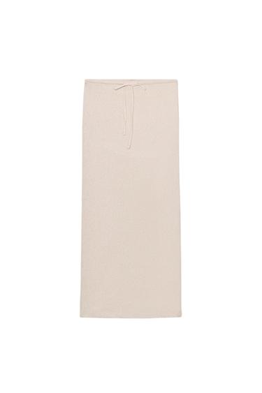 JUPE LONGUE DROITE - Beige de Zara