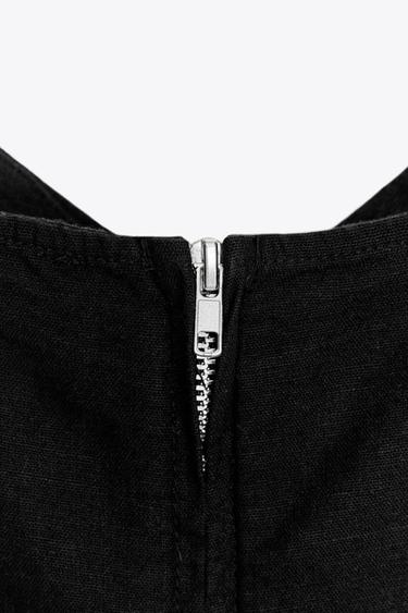 EMBROIDERED TIE TOP - Black by Zara - Image 5