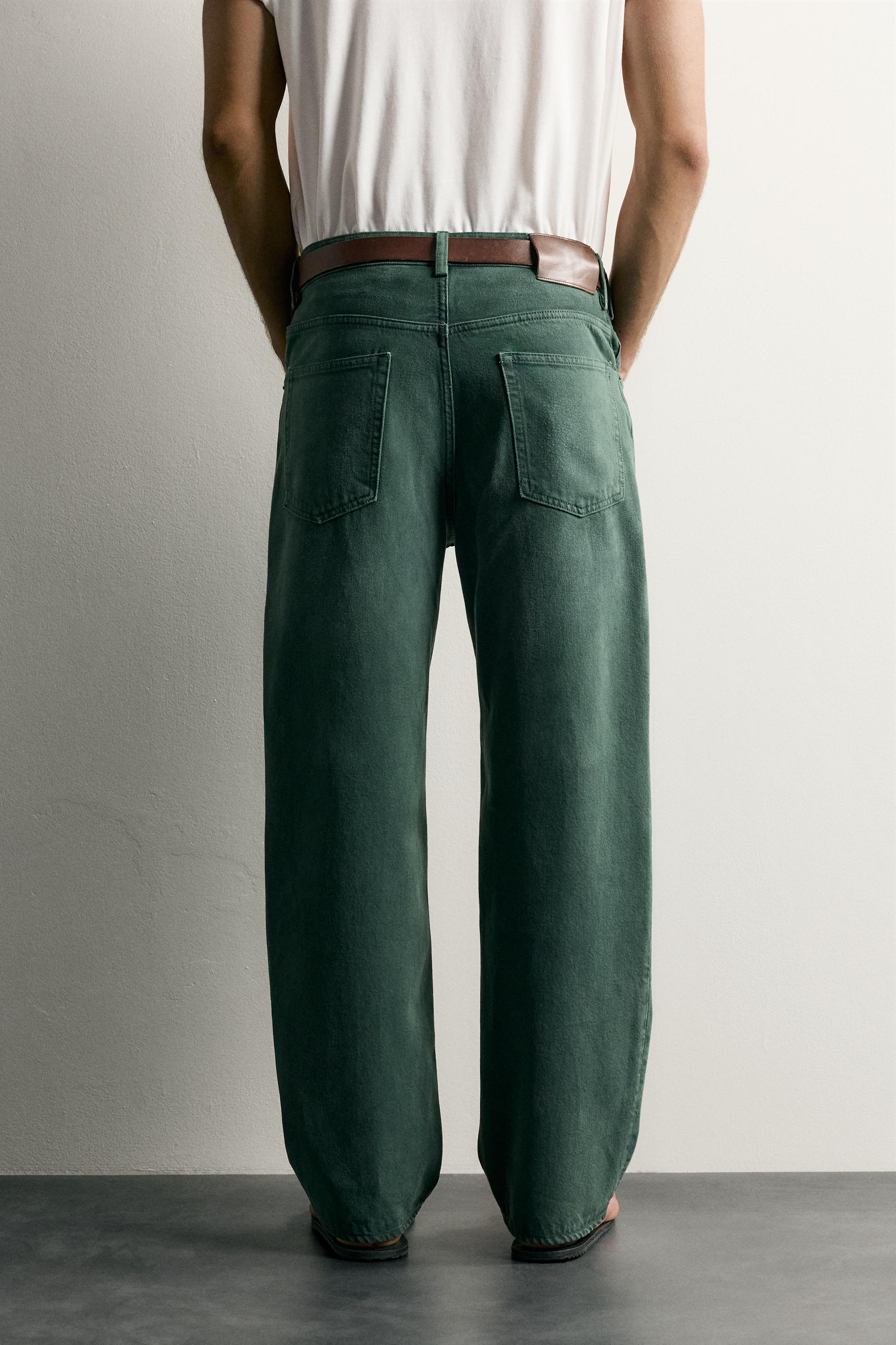 Мужские джинсы Zara PRESSED CREASE RELAXED FIT JEANS — фото 3