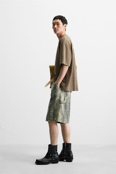 WASHED SWEATSHIRT WITH SLOGAN - Brown by Zara - Image 3
