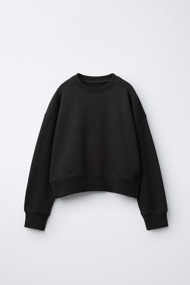 Zara BASIC JOGGING SWEATSHIRT - Anthracite grey