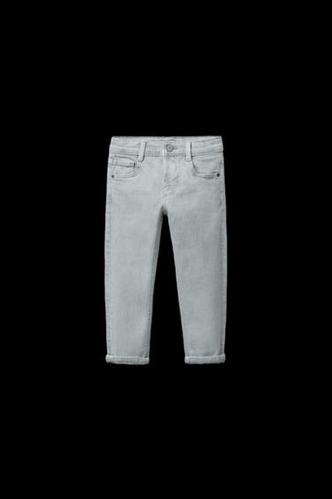 TWILL STRAIGHT-LEG TROUSERS - Blue / Green by Zara - Image 0