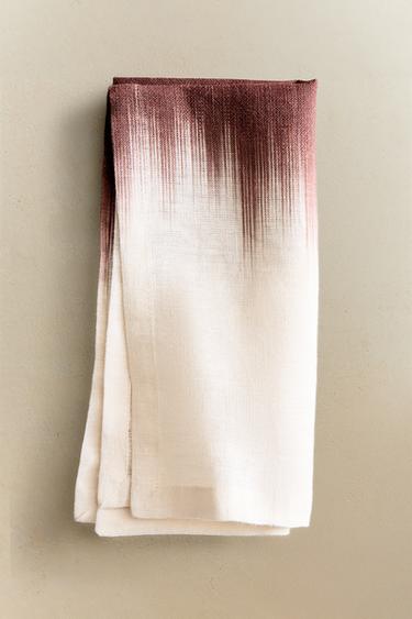PACK OF OMBRÉ LINEN NAPKINS X COLLAGERIE (PACK OF 2) - Beige-brown by Zara