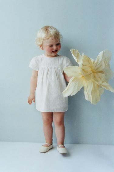 Zara SWISS EMBROIDERED DRESS AND PANTIES - White - Image 0