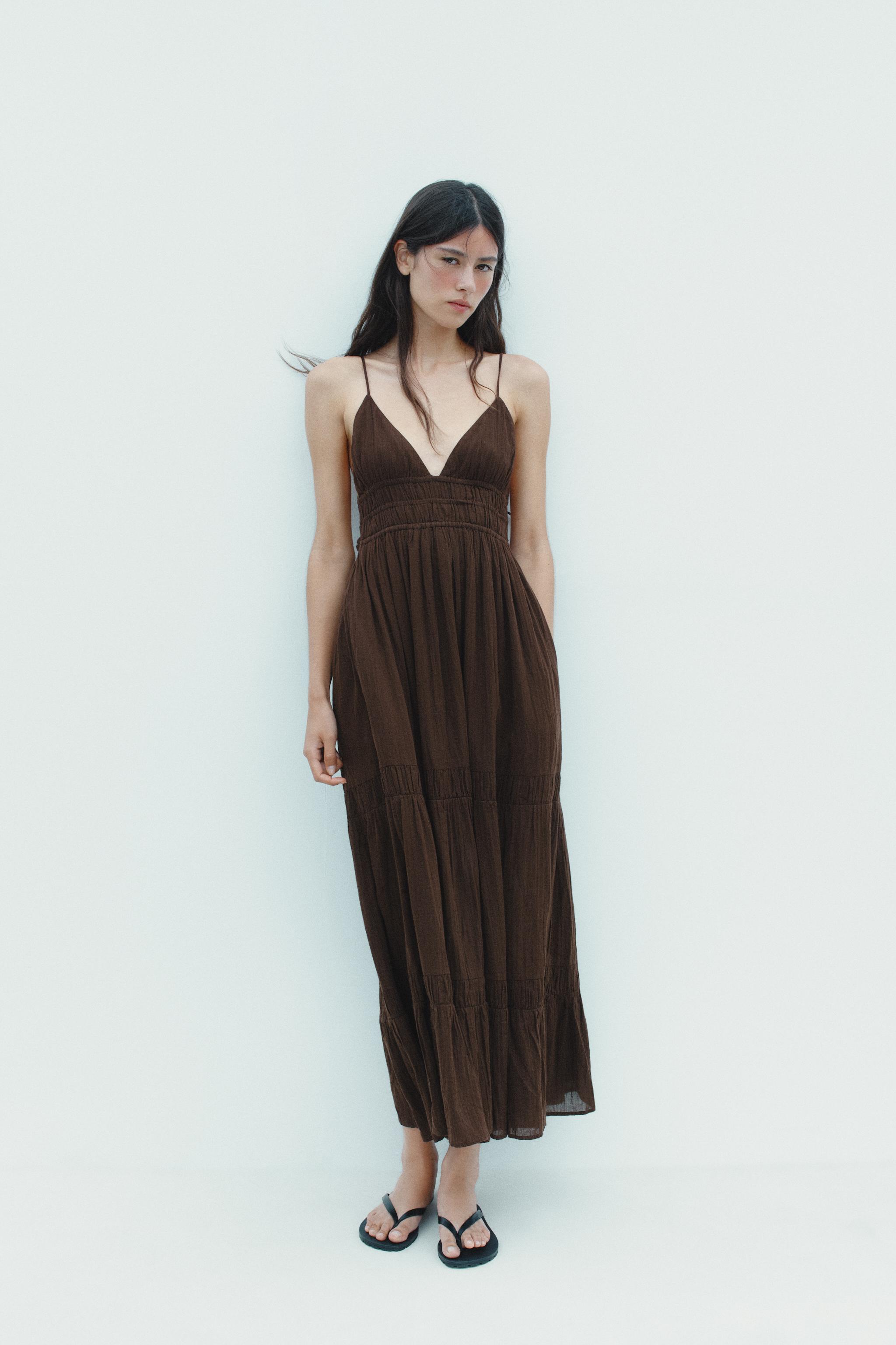 レディースブラウンドレスワンピース | ZARA 日本