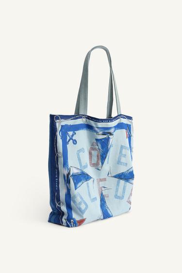 MARINE BANDANA TOTE BAG - Ice by Zara