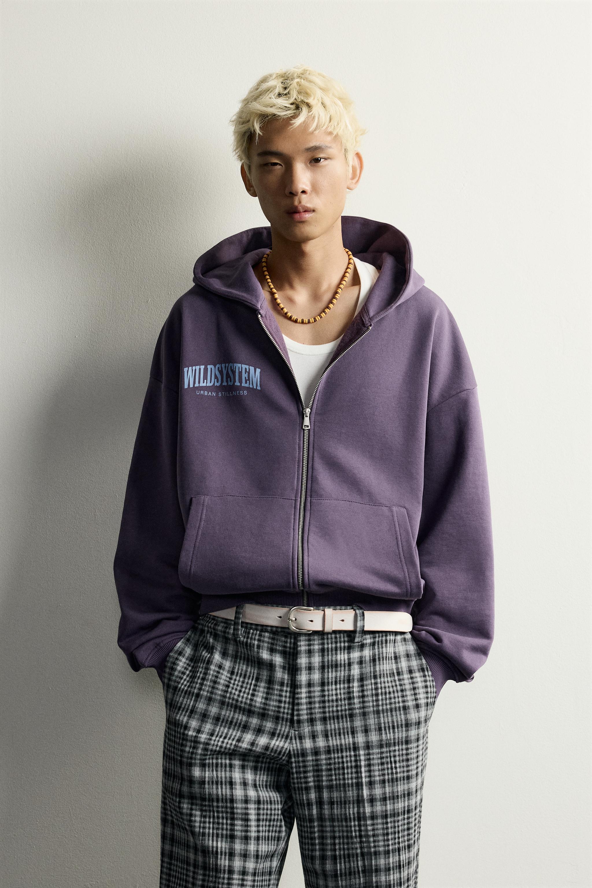 PRINTED ZIP-UP HOODIE