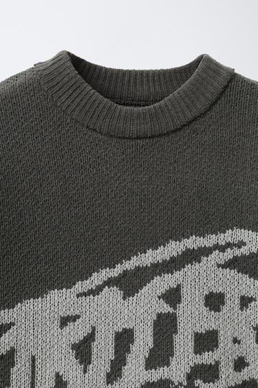 GRAFFITI CHENILLE JUMPER - Greys by Zara