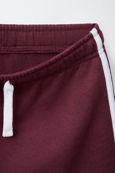 PRINCE ® PLUSH BERMUDA SHORTS - Burgundy by Zara - Image 2