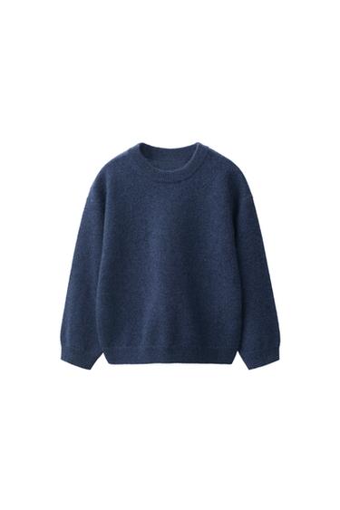 PULL EN MAILLE 100% CACHEMIRE - Bleu moyen de Zara
