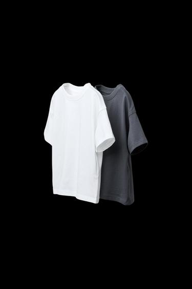2-PACK OF PLAIN TOPS - Black / Ecru by Zara - Image 0