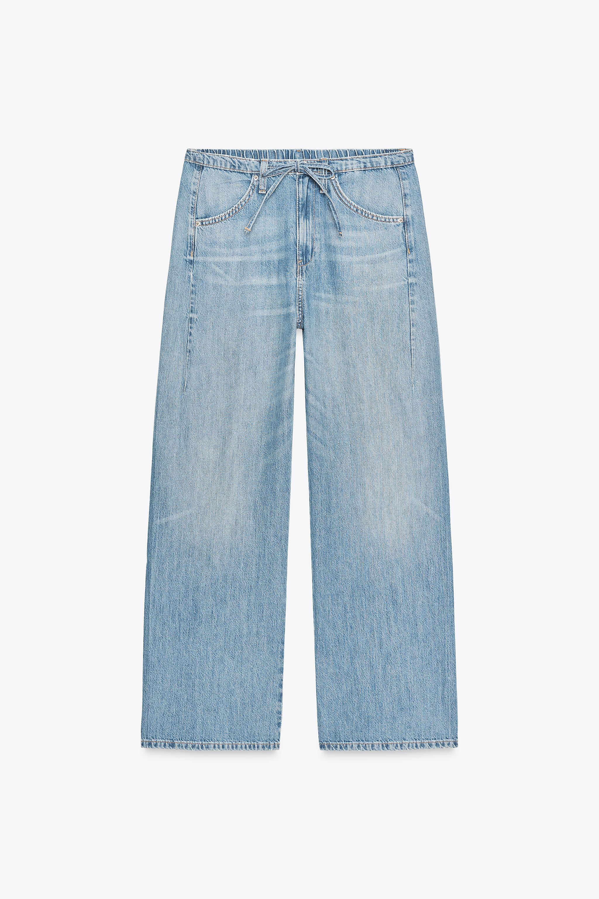 PANTALON FLUIDE DENIM TRF CORDON