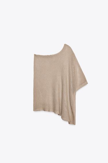 CAPE EN MAILLE COUPÉE FIL MÉTALLISÉ - Or de Zara - Image 4