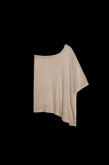 CAPE AUS STRICK MIT METALLIC-GARN - Gold von Zara - Bild 0