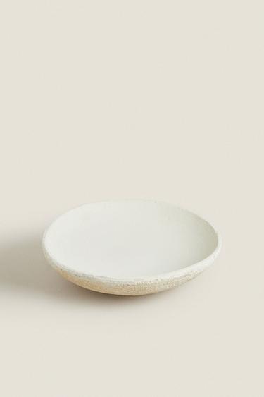 PLATEAU CÉRAMIQUE RUGUEUSE - Gris de Zara - Image 1