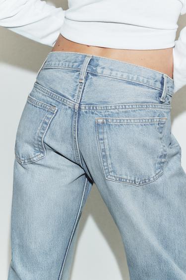 JEANS TRF DROITS PLIÉS TAILLE MOYENNE - Bleu clair de Zara - Image 5