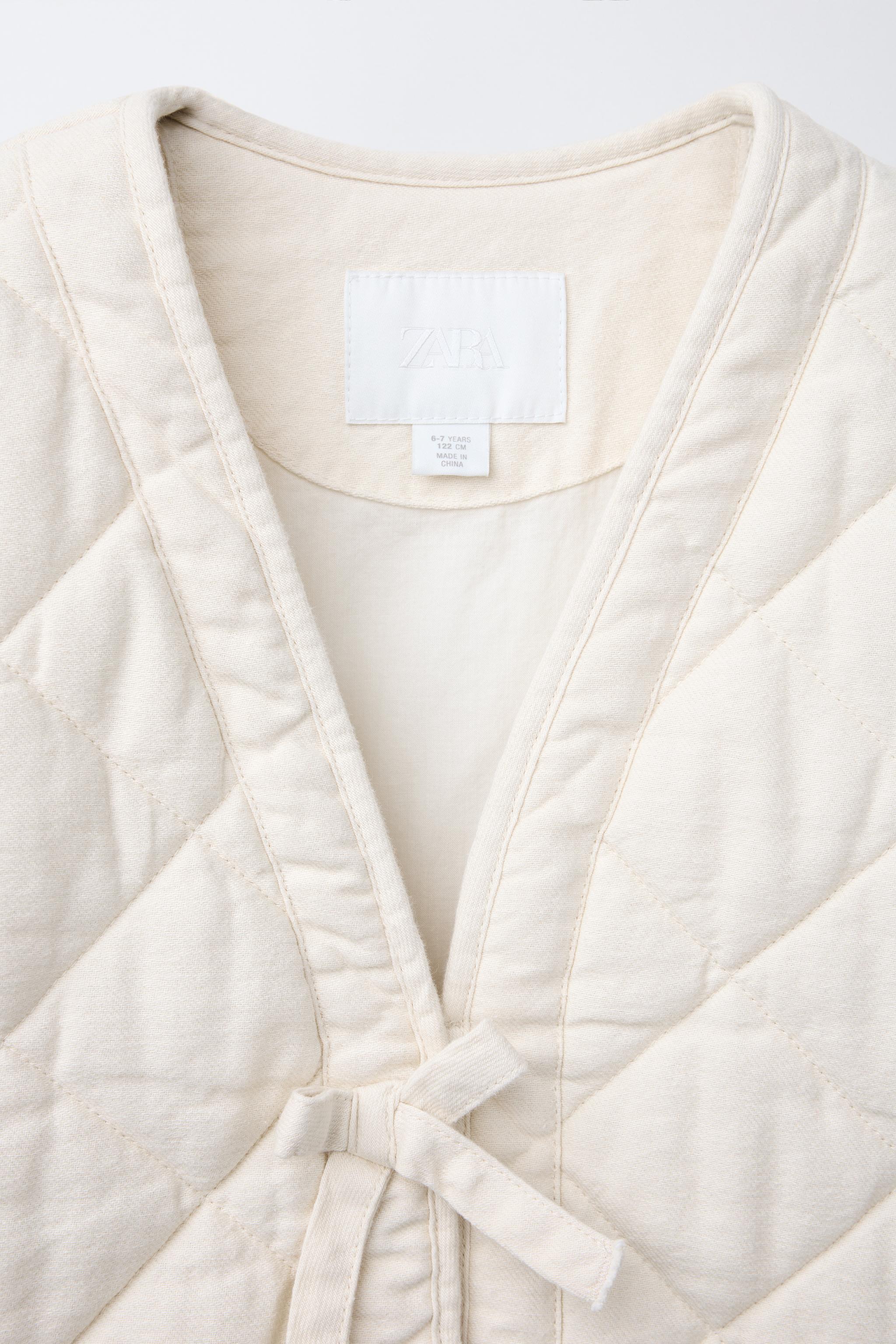 PADDED KIMONO WITH SMALL BOW - Oyster-white | ZARA United States