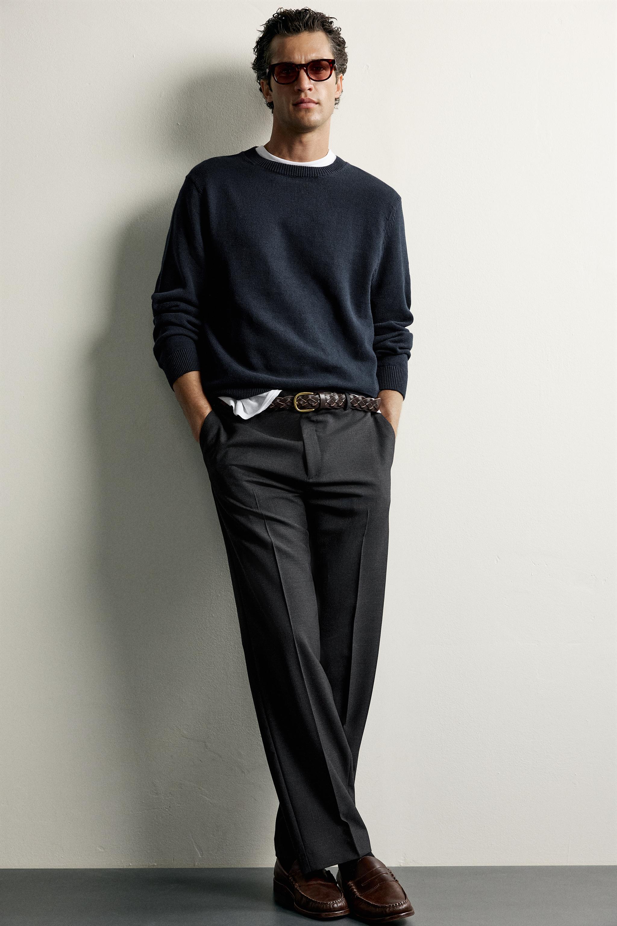 Мужские брюки Zara 100% WOOL REGULAR FIT PANTS — фото 6