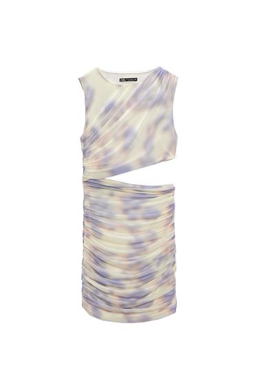 VESTIDO TUL ESTAMPADO CUT OUT