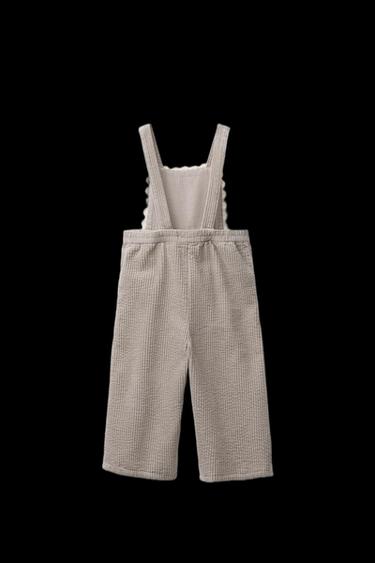 LANGE KORD-LATZHOSE MIT WELLENBAND - Braun / Braungrau von Zara