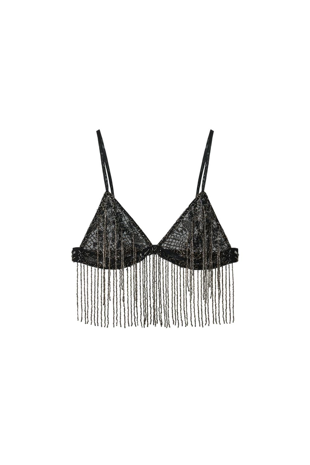 BEADED FRINGE BRA - image 3