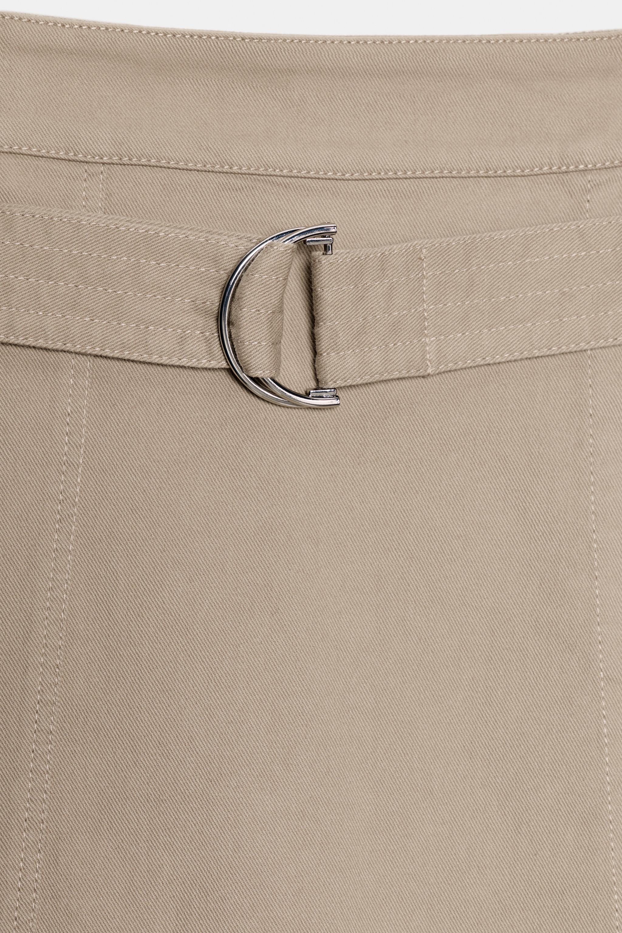 JUPE MI-LONGUE CARGO AVEC CEINTURE