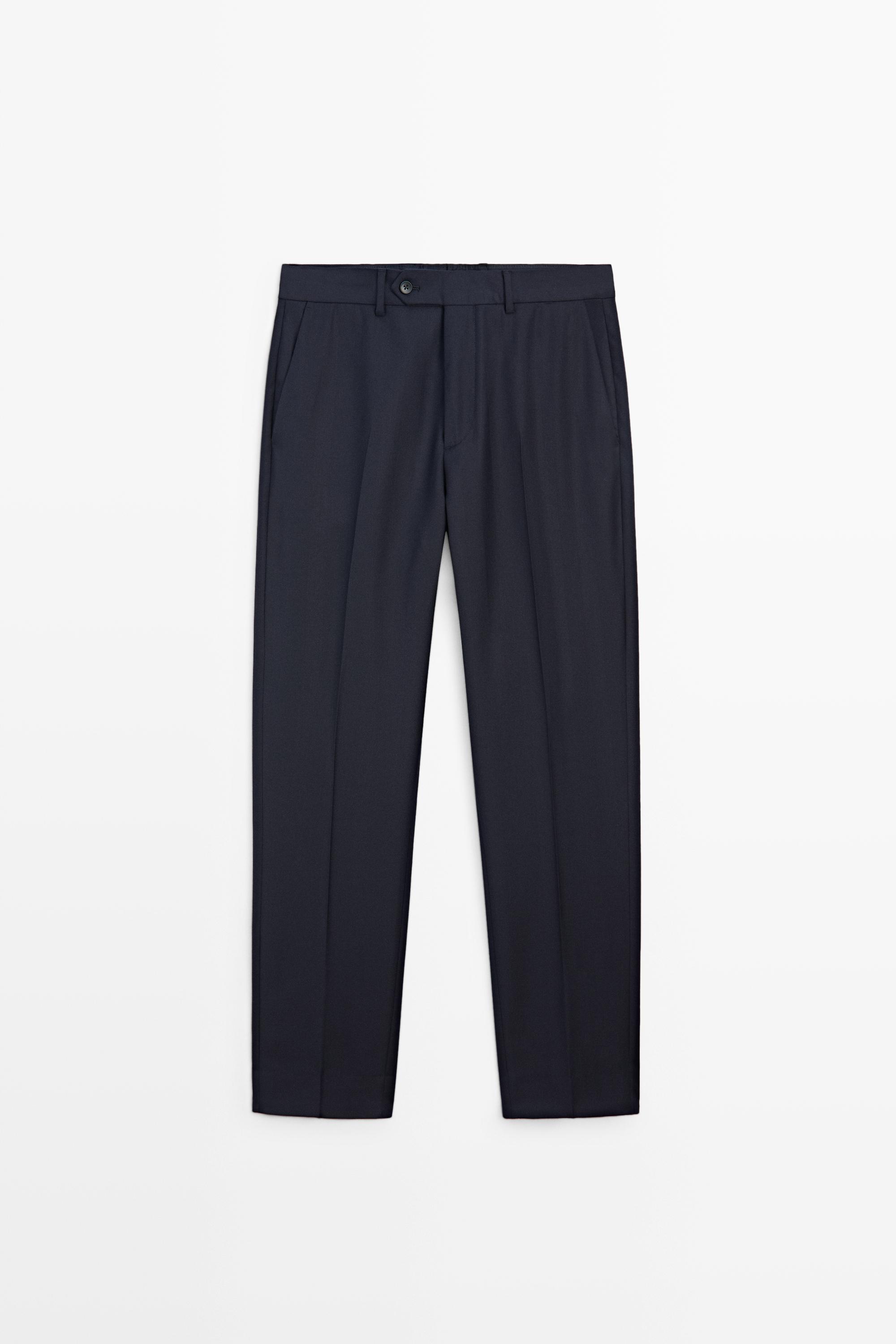 Pantalon tailleur à chevrons