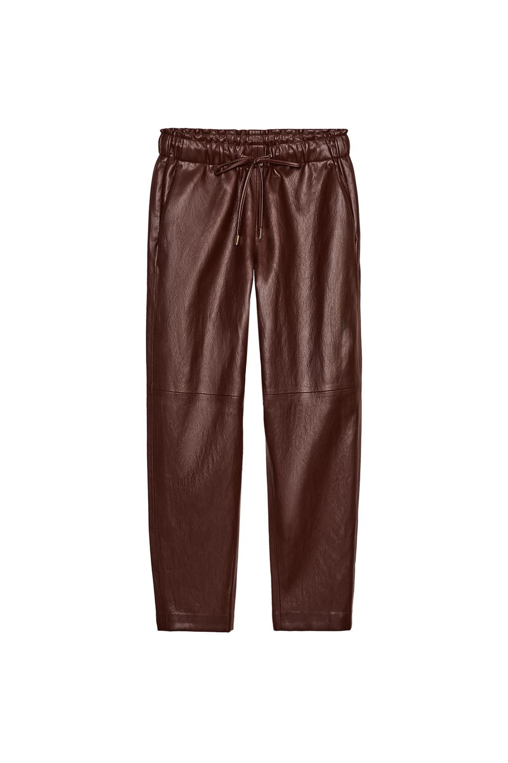 FAUX LEATHER ELASTIC WAIST PANTS - image 3