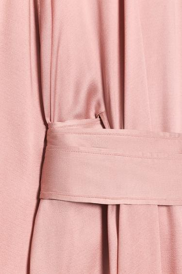 ROBE SATINÉE CEINTURE SOSHIOTSUKI X ZARA - Rose de Zara - Image 8