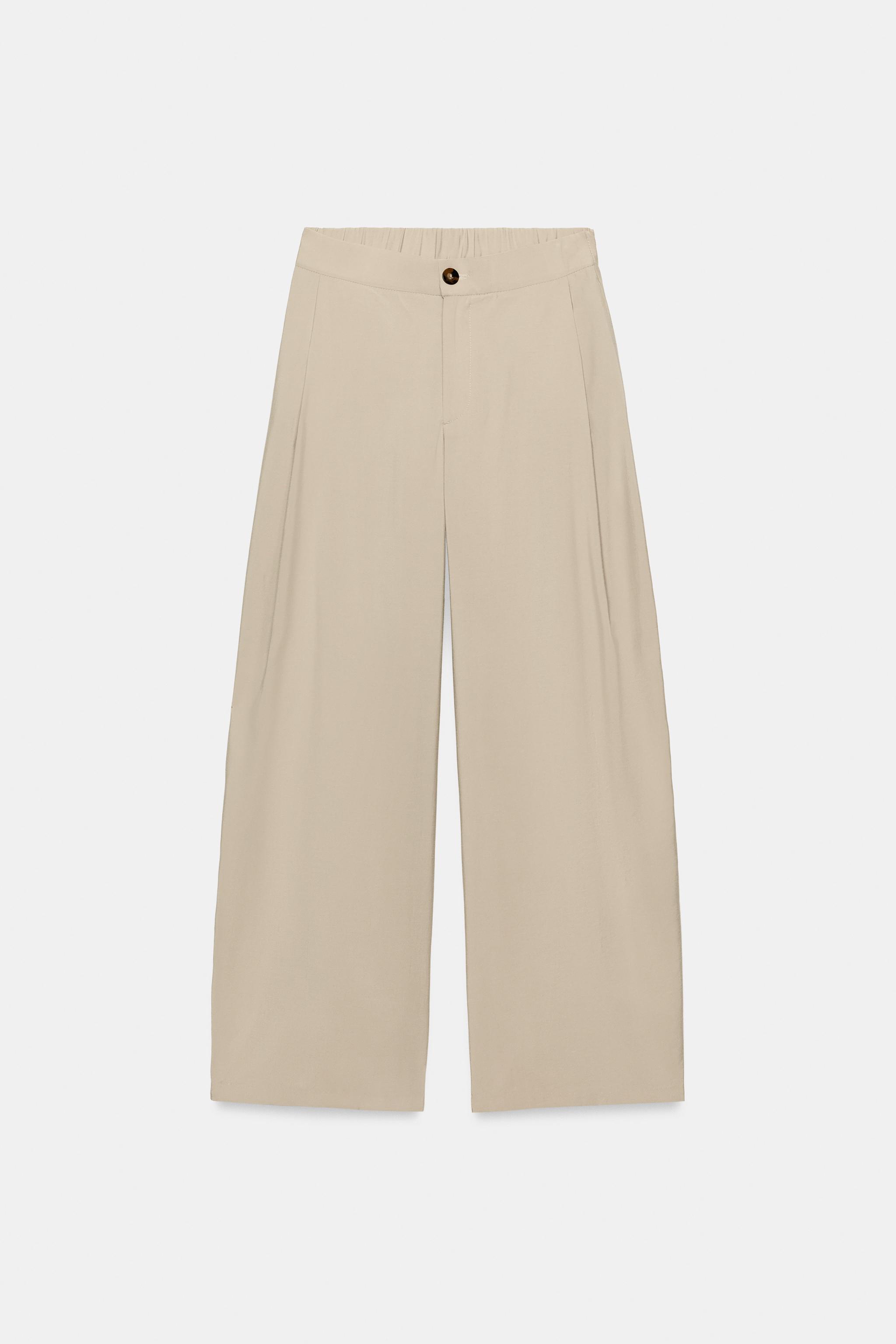 Zara Barrel Kesim Dökümlü Pantolon görsel 8