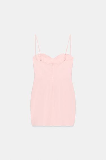 STRAPPY MINI DRESS - Pastel pink by Zara