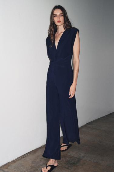 MONO LARGO HOMBRERAS DRAPEADO - Marino de Zara