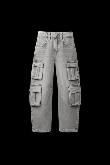 Zara MULTI-POCKET CARGO JEANS - Mid-gray - Image 0