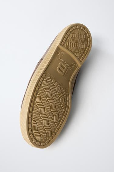 BENSIMON ® X ZARA LEATHER PLIMSOLLS - Brown by Zara - Image 7