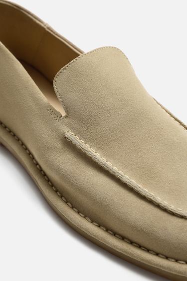 MOCASSINS EN CUIR CASUAL - Beige de Zara - Image 6
