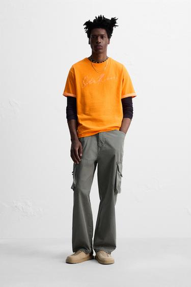 Zara OTIS KWAME KYE QUAICOE SIGNATURE T-SHIRT - Orange - Image 0