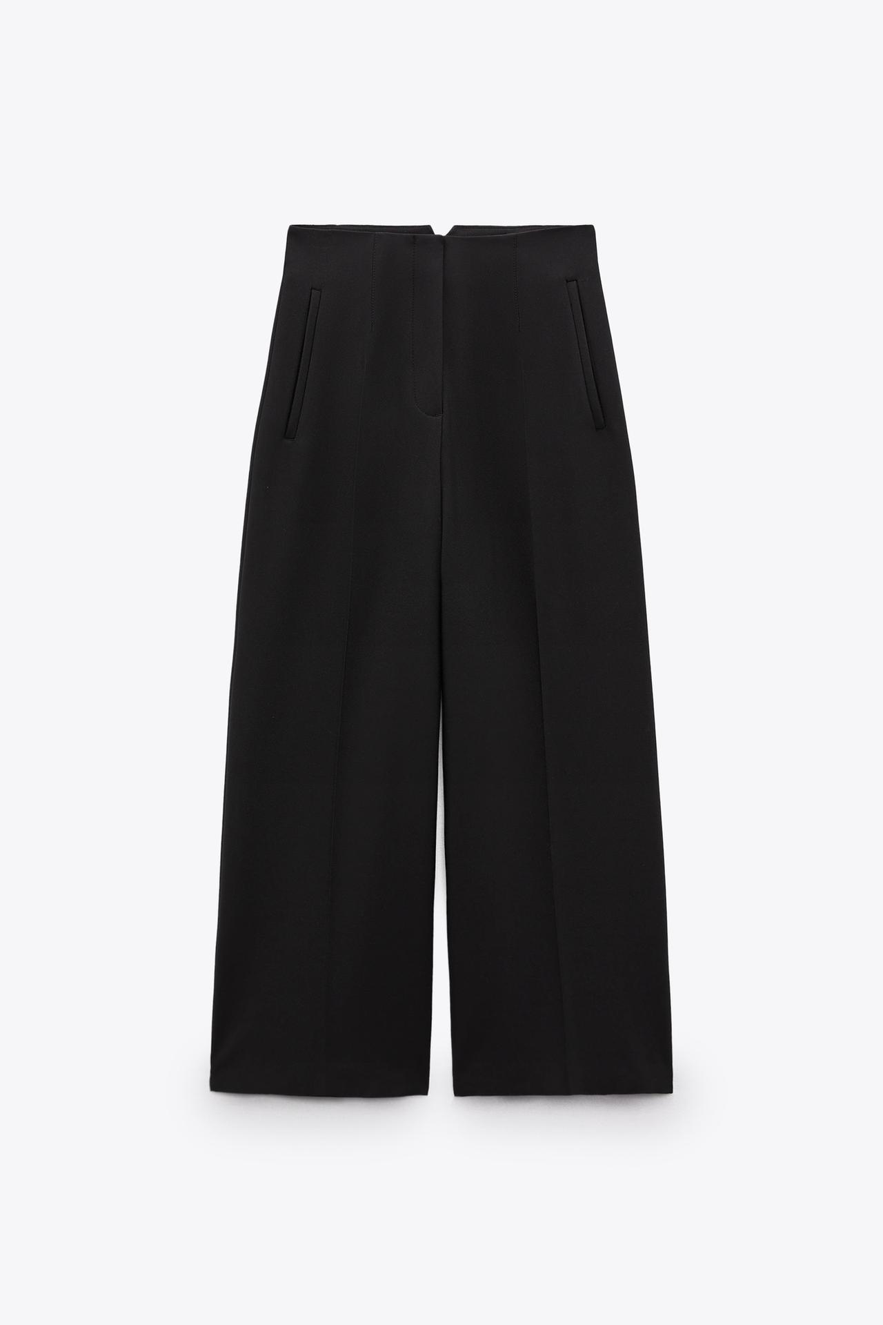 PANTALÓN TIRO ALTO CULOTTE - Negro de Zara - Imagen 0