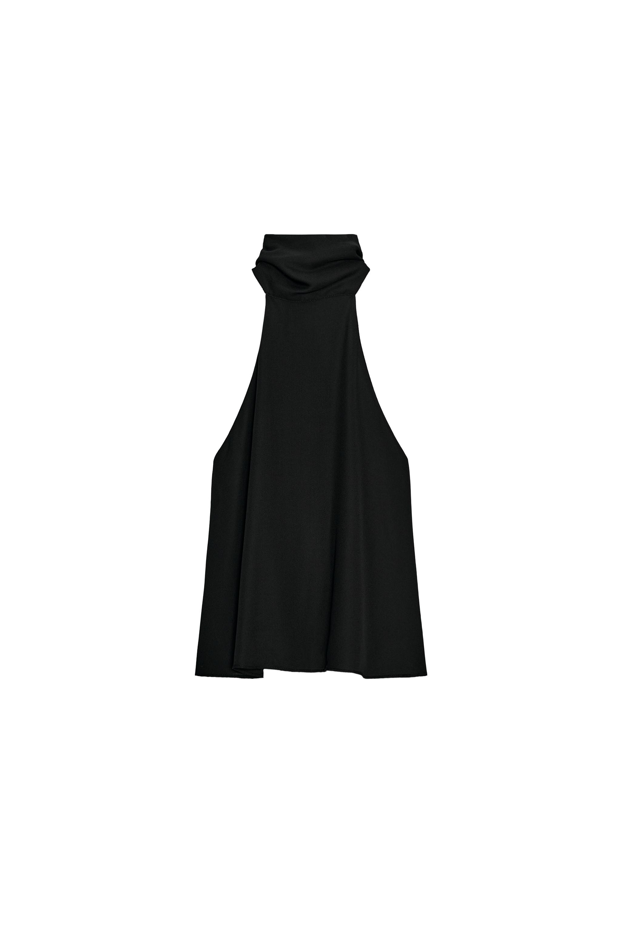 HALTER TOP WITH TIED DETAIL - Black | ZARA South Africa