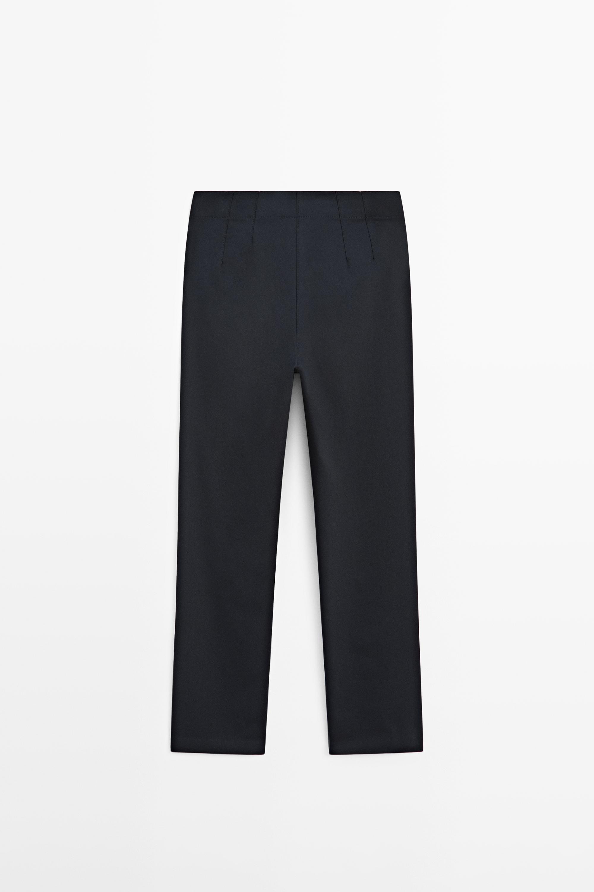 Technical cotton blend trousers