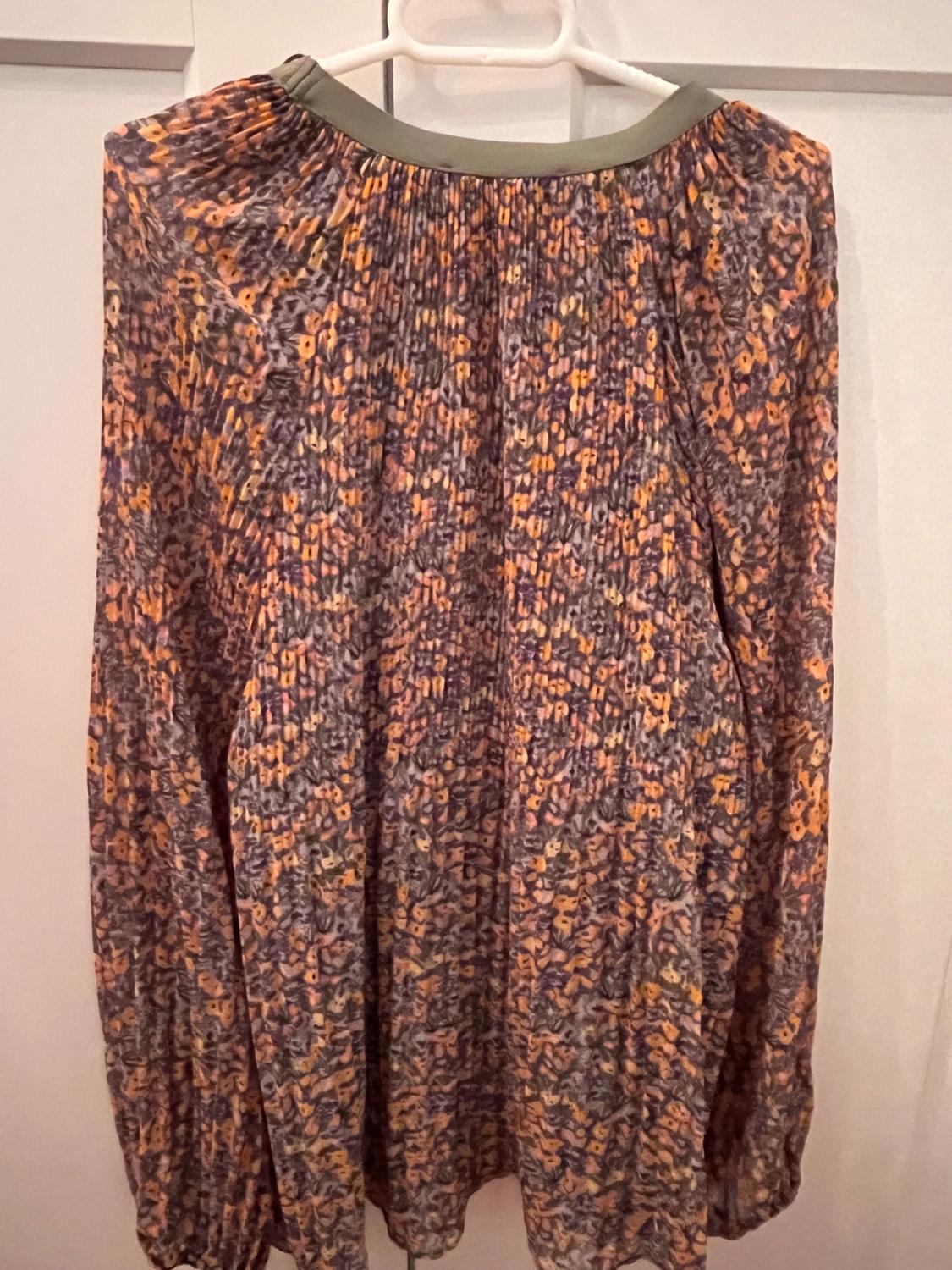 PRINTED BLOUSE WITH PLEATS - Image 7