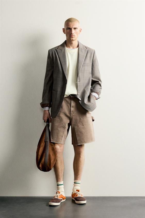 BERMUDA RELAXED FIT BOLSILLO CARPINTERO - Marrón de Zara - Imagen 0