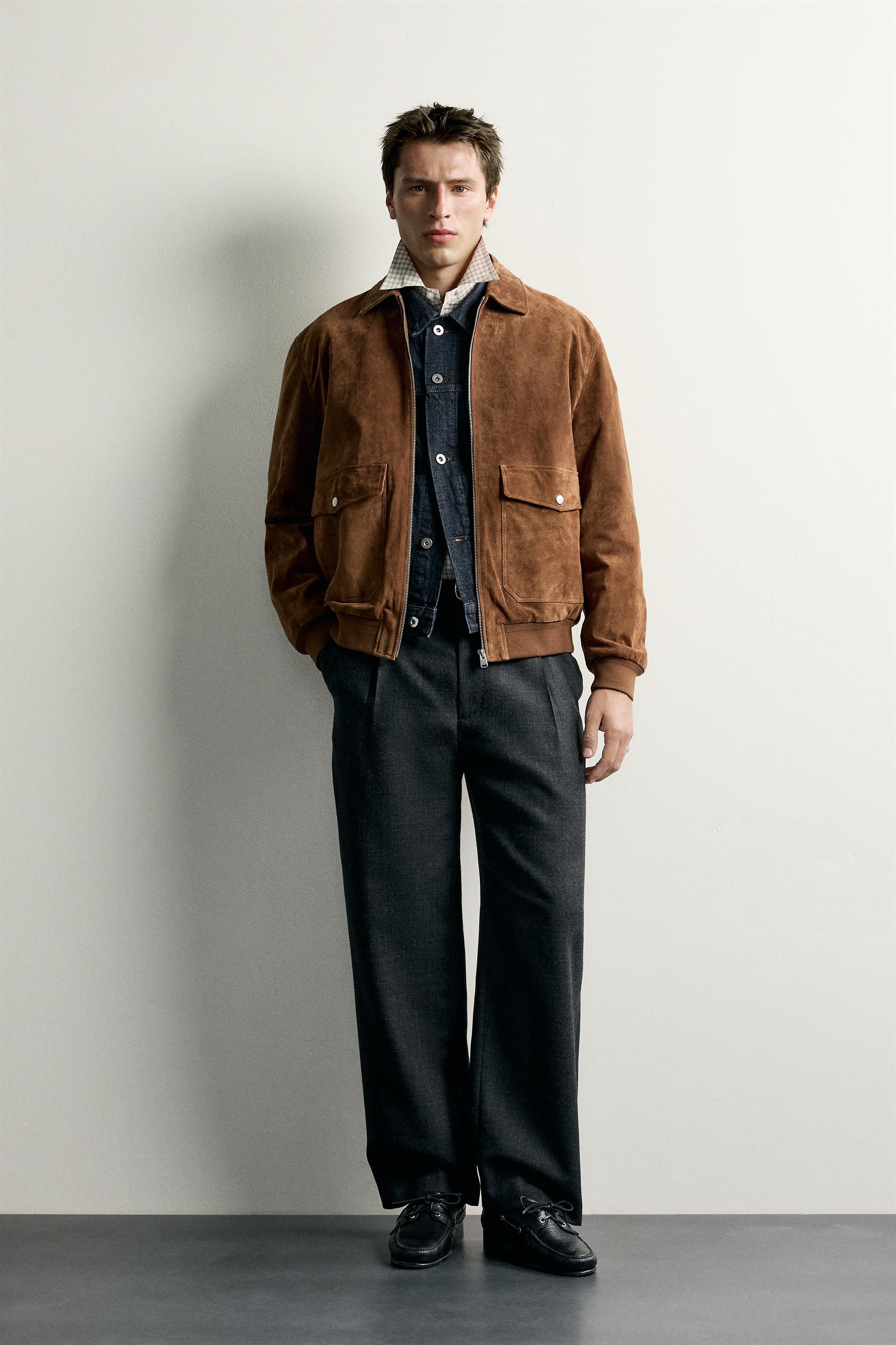 SUEDE LEATHER JACKET WITH POCKETS