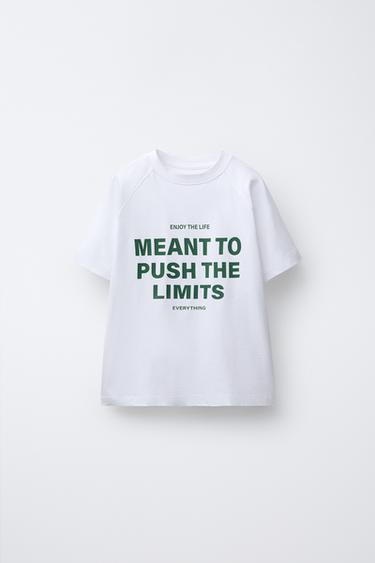 Zara TEXT PRINT T-SHIRT - White - Image 0