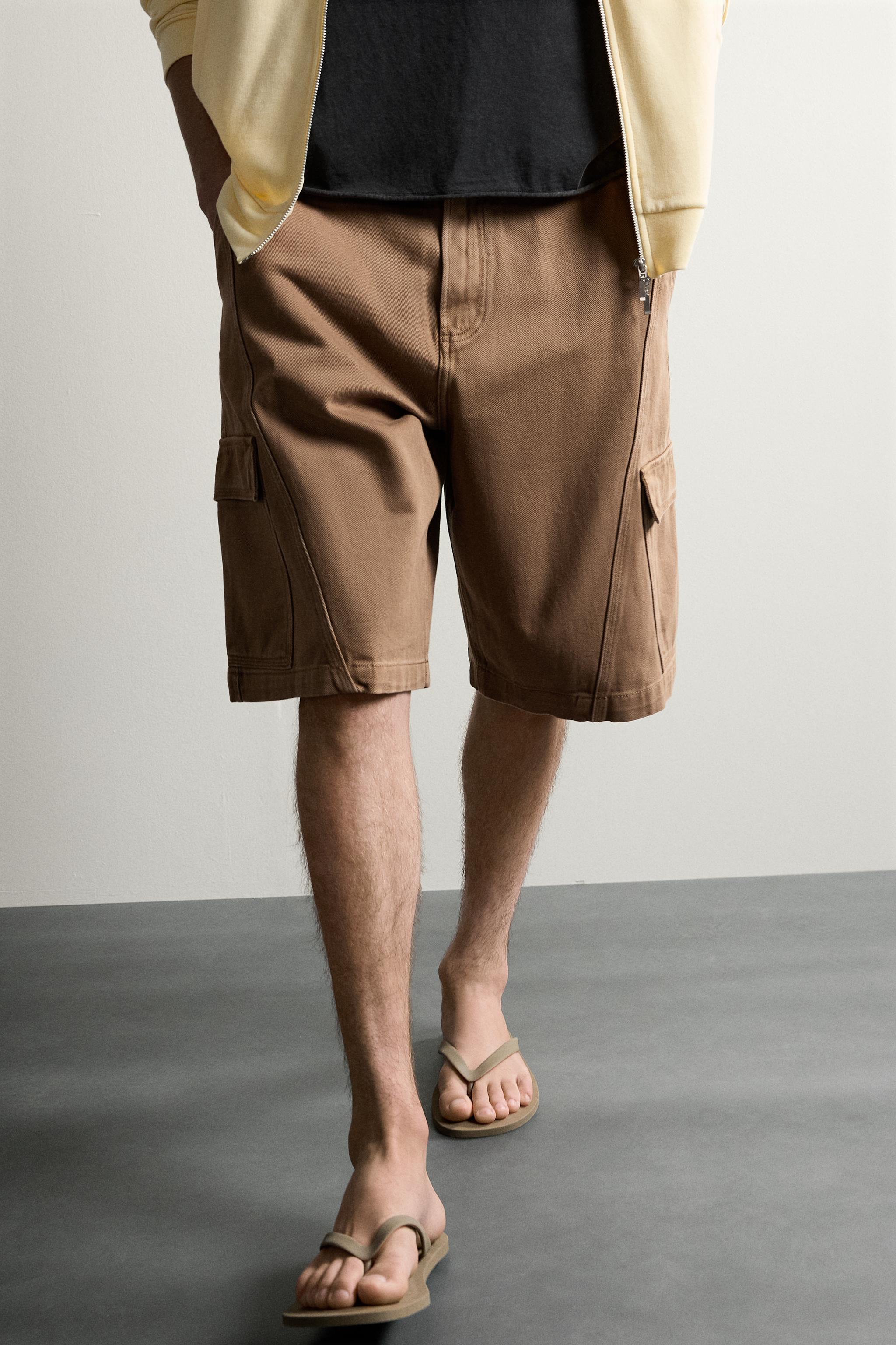 ABSTRACT PRINT RELAXED FIT CARGO SHORTS
