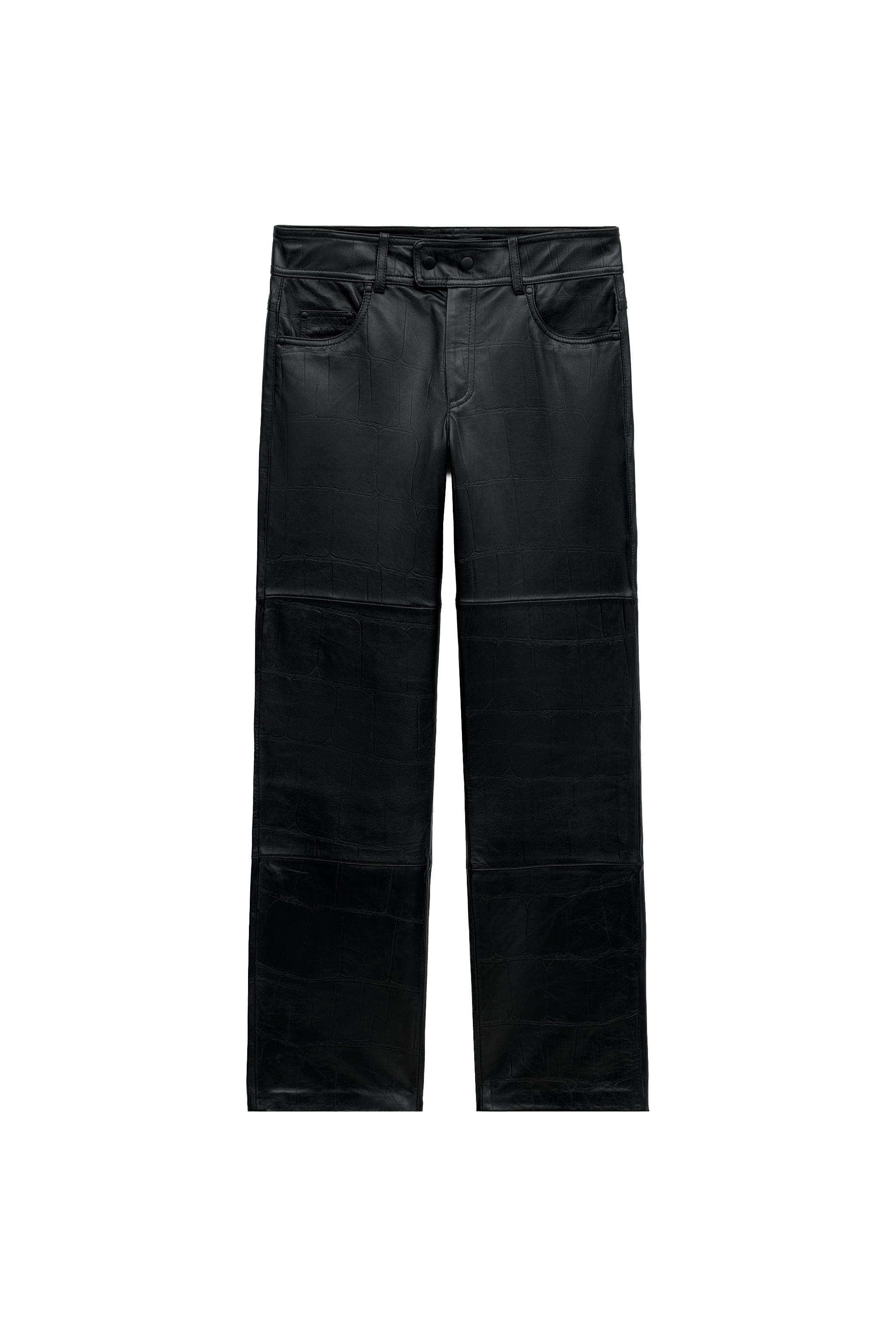 PANTALÓN RECTO 100% PIEL ZW COLLECTION