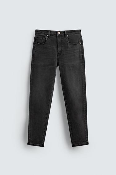 Zara SKINNY CROPPED FIT JEANS - Charcoal
