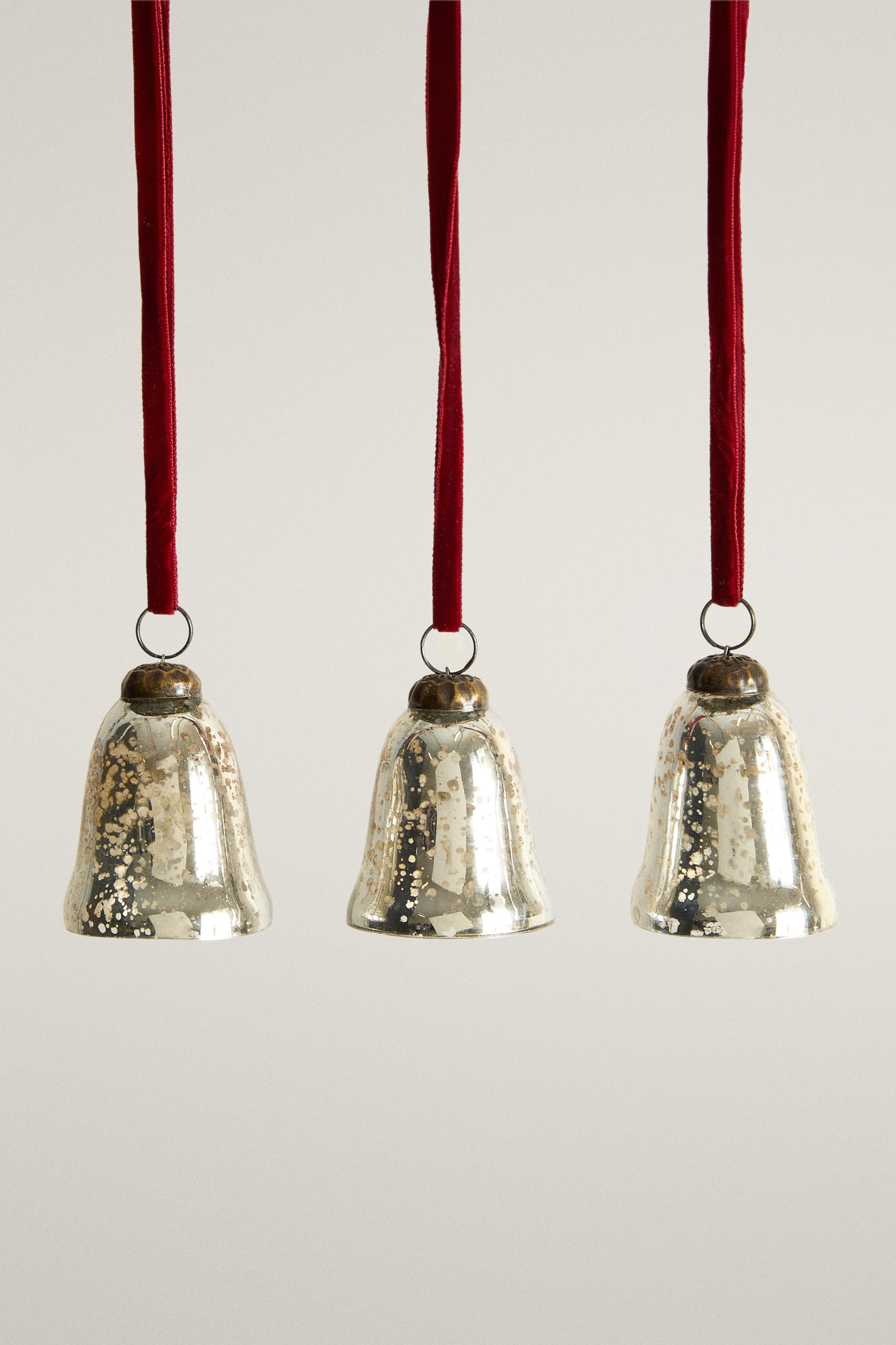 CHRISTMAS TREE BELL DECORATIONS (PACK OF 3)